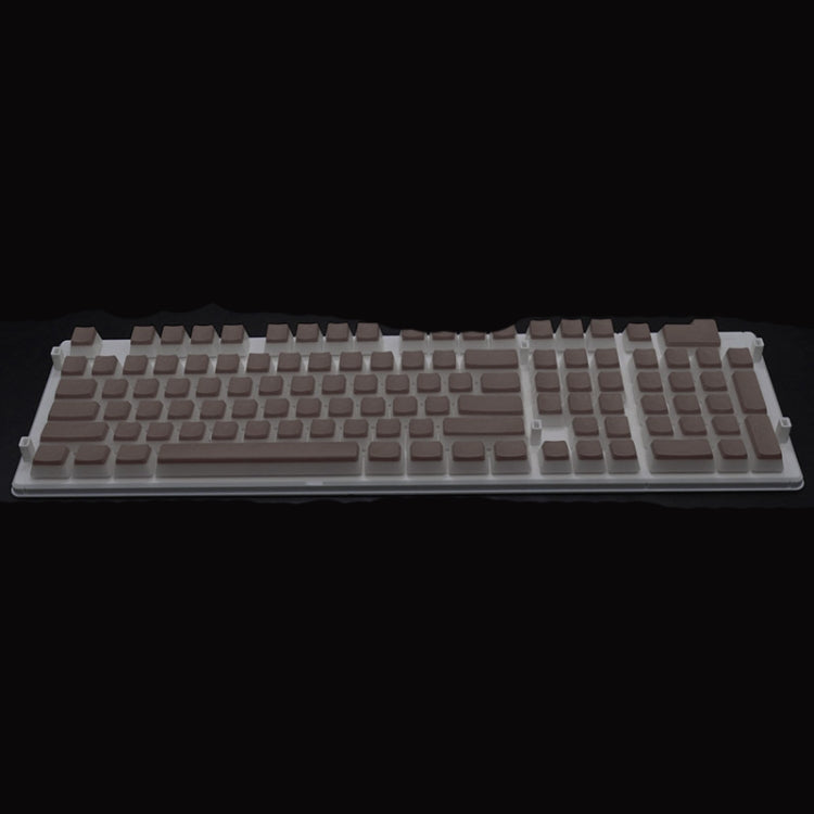 Pudding Double-layer Two-color 108-key Mechanical Translucent Keycap( Dark Coffee) - Silicone / Sticker by buy2fix | Online Shopping UK | buy2fix