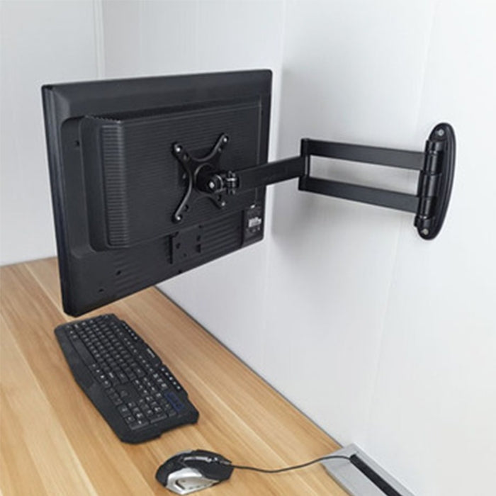 Computer LCD Monitor Wall Mounted Universal Swivel Bracket(Black) - Computer & Networking by buy2fix | Online Shopping UK | buy2fix