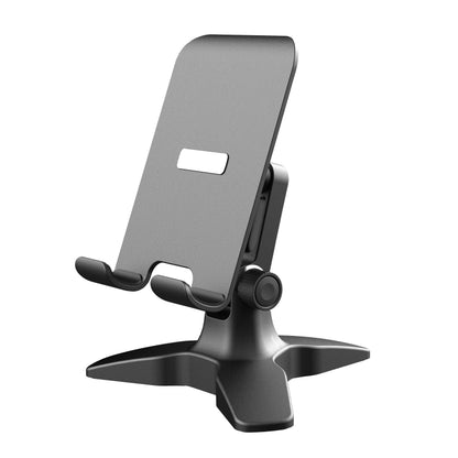 Portable Foldable Rotary Desktop Bracket Silicone Non-Slip Mobile Phone Bracket(Black) - Desktop Holder by buy2fix | Online Shopping UK | buy2fix