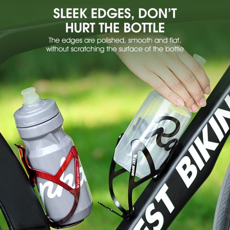 WEST BIKING Bicycle Aluminum Beverage Bottle Holder, Colour: Red Black Gradient - Holders by WEST BIKING | Online Shopping UK | buy2fix