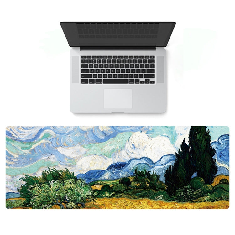 300x800x4mm Locked Am002 Large Oil Painting Desk Rubber Mouse Pad(Iris) - Mouse Pads by buy2fix | Online Shopping UK | buy2fix