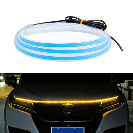 Car LED Streamer Decorative Hood Atmosphere Lights, Style: Monochrome Yellow Light(1.5m) - In Car by buy2fix | Online Shopping UK | buy2fix