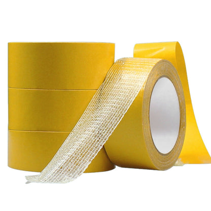 10mmx50 m Double-sided Fiberglass Grid Sticky Adhesive Fiber Transparent Mesh Tape - Tapes by buy2fix | Online Shopping UK | buy2fix