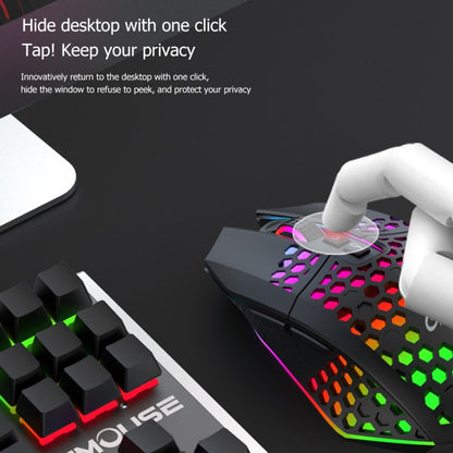 FMOUSE  X801 8 Keys 1600DPI Hollow Luminous Gaming  Office Mouse,Style: White Wireless Rechargeable - Wireless Mice by FMOUSE | Online Shopping UK | buy2fix