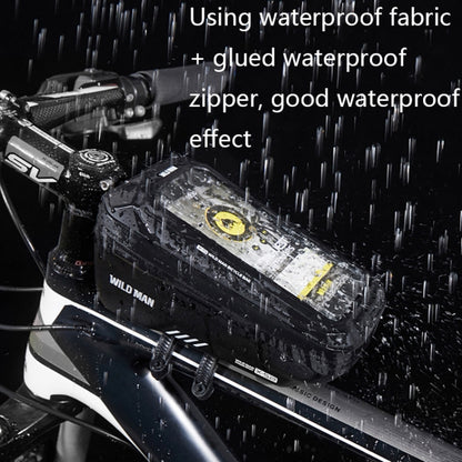 WILD MAN XS2 1L EVA Hard Shell Cycling Rainproof Bicycle Bag(Black) - Bicycle Bags by WILD MAN | Online Shopping UK | buy2fix