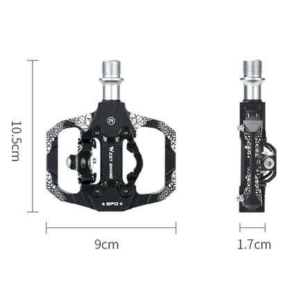 A Pair WEST BIKING YP0802086 Mountain Bike Aluminum Bearing Pedals(Red) - Outdoor & Sports by WEST BIKING | Online Shopping UK | buy2fix