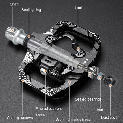 A Pair WEST BIKING YP0802086 Mountain Bike Aluminum Bearing Pedals(Red) - Outdoor & Sports by WEST BIKING | Online Shopping UK | buy2fix