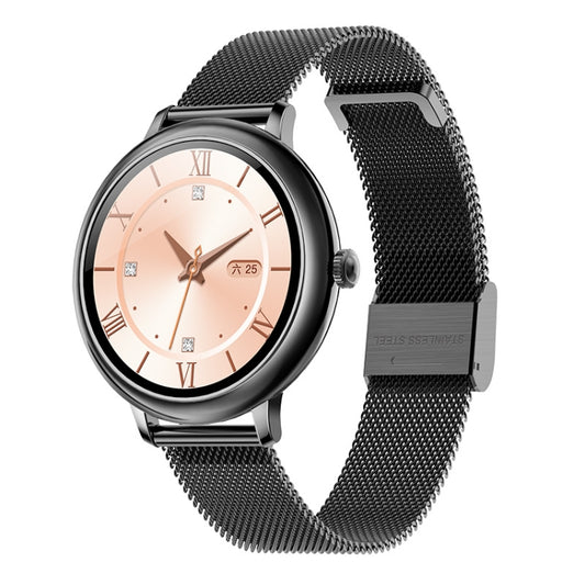 LOANIY CF80 1.08 Inch Heart Rate Monitoring Smart Bluetooth Watch, Color: Black Steel - Smart Wear by LOANIY | Online Shopping UK | buy2fix