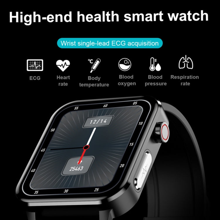LOANIY E86 1.7 Inch Heart Rate Monitoring Smart Bluetooth Watch, Color: Brown Leather - Smart Wear by LOANIY | Online Shopping UK | buy2fix