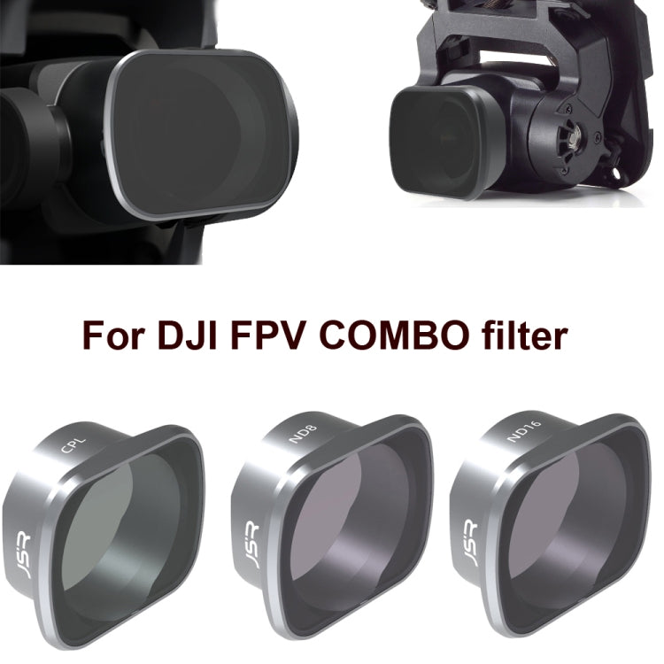 JSR  Drone Filters for DJI FPV COMBO ,Model: CPL+ND8+ND16 - DJI & GoPro Accessories by JSR | Online Shopping UK | buy2fix