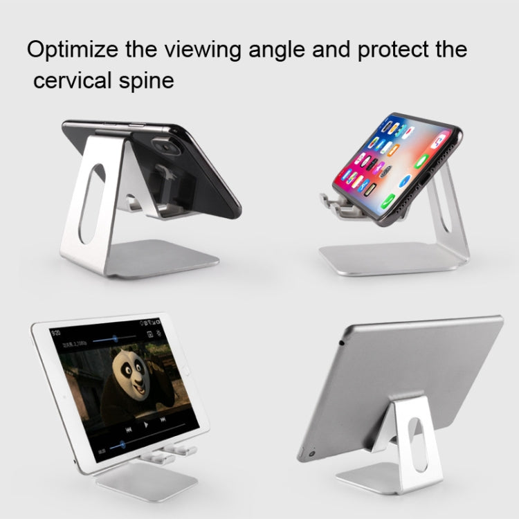 3-gear Adjustable Lazy Metal Mobile Phone Tablet Bracket(Rose Gold) - Desktop Holder by buy2fix | Online Shopping UK | buy2fix