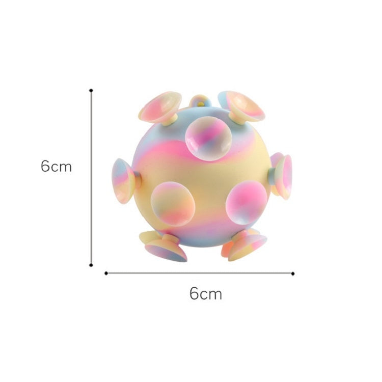 5 PCS Silicone Suction Cup Ball Decompression Toy(Brilliant) - Fidget Cube by buy2fix | Online Shopping UK | buy2fix