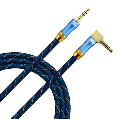 EMK 90-Degree Car 3.5mm Audio Cable Extension Cable, Cable Length: 1M(Blue) - Aux Cable by EMK | Online Shopping UK | buy2fix