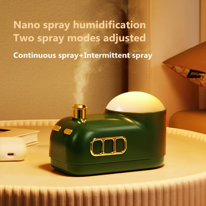 Retro Steam Train Air Humidifier USB Night Light Atmosphere Decor Lamp, Color: Green-Basic Model - Home & Garden by buy2fix | Online Shopping UK | buy2fix