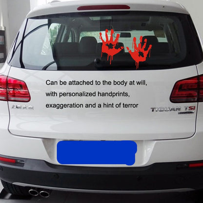 5 Sets Waterproof Sunscreen Reflective Car Sticker Blood Handprint Halloween Sticker(Red) - In Car by buy2fix | Online Shopping UK | buy2fix