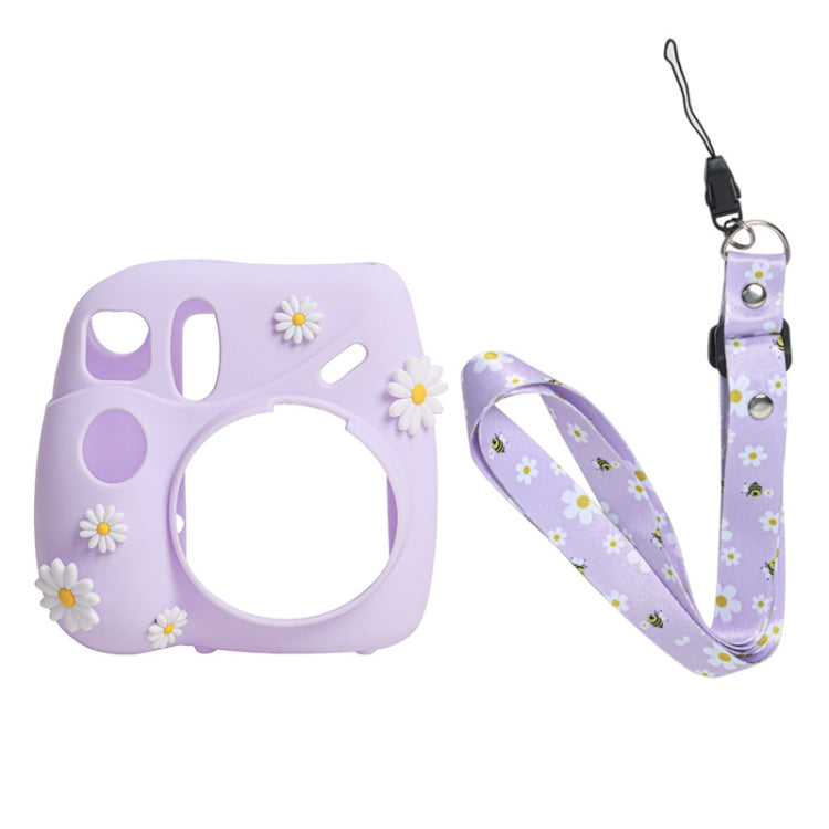 CAIUL Daisy Camera Silicone Case Protective Soft Case For FUJIFILM Instax Mini7+(Purple) - Camera Accessories by CAIUL | Online Shopping UK | buy2fix