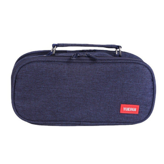 Large Capacity Multi-layer Portable Stationery Bag Canvas Pen Bag(Navy Blue) - Pen Holder by buy2fix | Online Shopping UK | buy2fix
