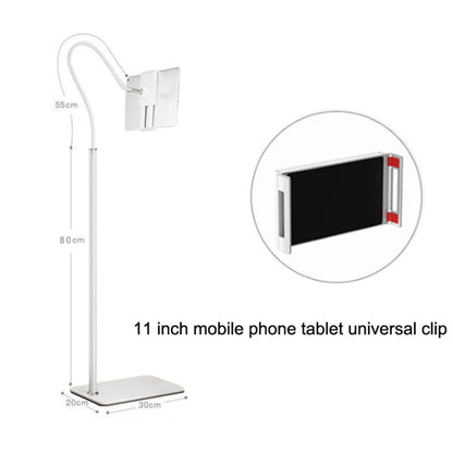 135cm Mobile Phone Tablet Live Broadcast Bedside Lifting Bracket Floor Model (White) - Lazy Bracket by buy2fix | Online Shopping UK | buy2fix