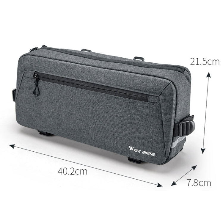 WEST BIKING YP0707301 Mountain Bike Handlebar Bag Multifunctional Large Capacity Head Bag(Grey) - Bicycle Bags by WEST BIKING | Online Shopping UK | buy2fix