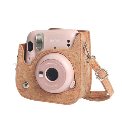 Cork Camera Bag Shoulder Bag Digital Photography Leather Case For FUJIFILM Instax Mini 11 - Camera Accessories by buy2fix | Online Shopping UK | buy2fix