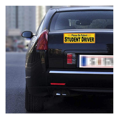 2 PCS STUDENT DRIVER Novice Car Sticker Magnetic Reflective Car Sticker 25 x 8 cm(Type A) - In Car by buy2fix | Online Shopping UK | buy2fix
