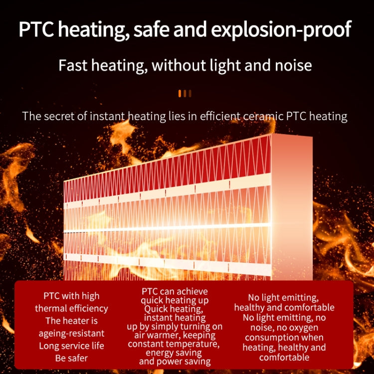 Office Household Mute Desktop Shaking Head Electric Heaters, Spec: Screen (UK Plug) - Consumer Electronics by buy2fix | Online Shopping UK | buy2fix