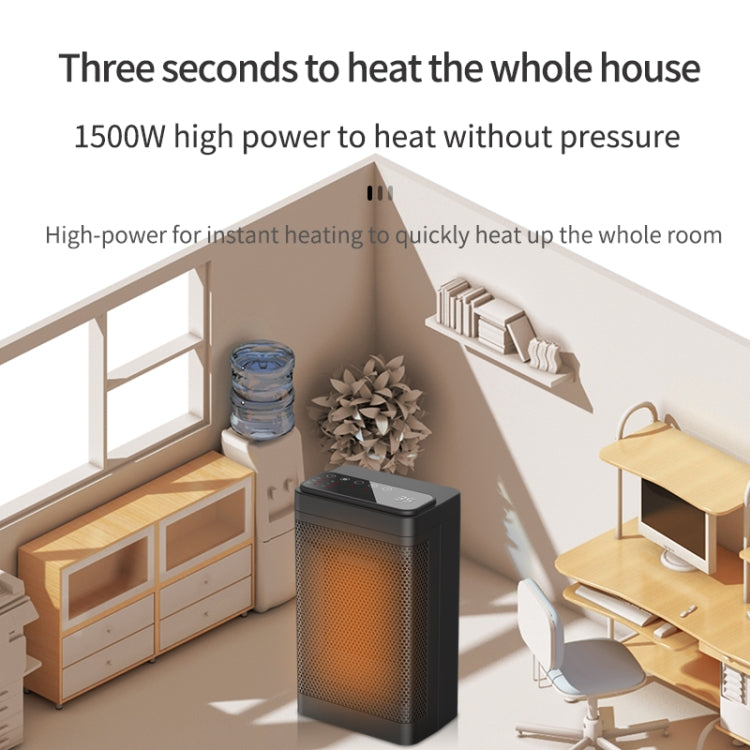 Office Household Mute Desktop Shaking Head Electric Heaters, Spec: Screen (UK Plug) - Consumer Electronics by buy2fix | Online Shopping UK | buy2fix