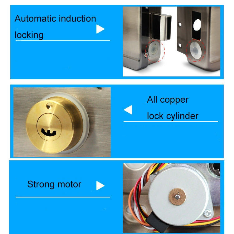 ID Access Control One Piece Induction Motor Lock Single Head - Security by buy2fix | Online Shopping UK | buy2fix