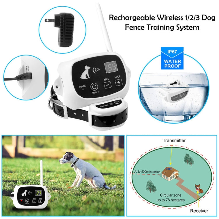 KD-661 500m Wireless Electric Dog Pet Fence Shock Collar,Spec: For Two Dog(AU Plug) - Home & Garden by buy2fix | Online Shopping UK | buy2fix