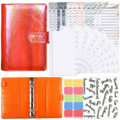 A6 Illusion Magic Square Loose-leaf PU Notebook Cash Budget Book(Orange) - Notebooks by buy2fix | Online Shopping UK | buy2fix