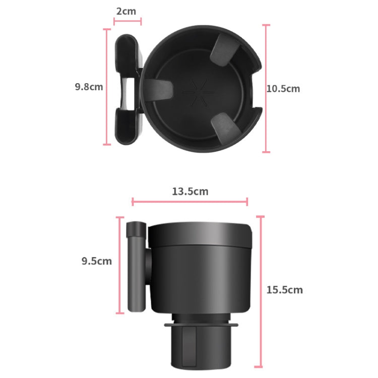 2 In 1 Multifunctional Car Retractable Cup Holder Mobile Phone Holder(Black) - In Car by buy2fix | Online Shopping UK | buy2fix