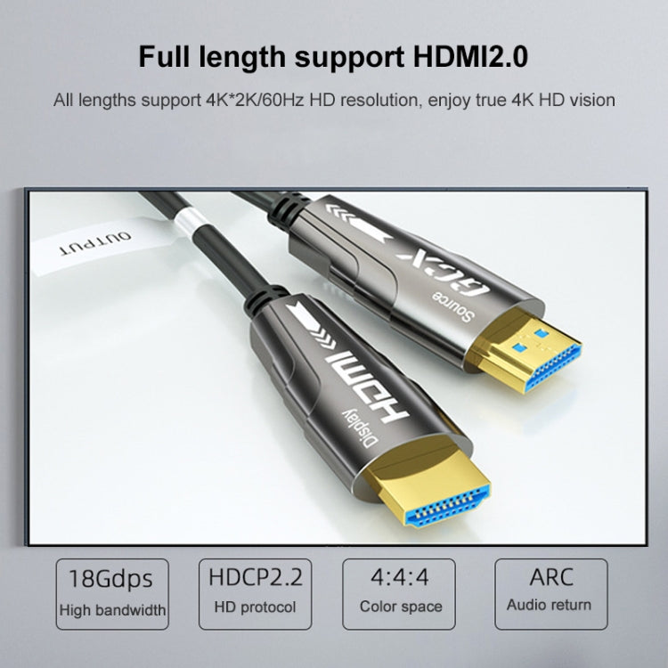 HDMI 2.0 Male To HDMI 2.0 Male 4K HD Active Optical Cable, Cable Length: 8m - Audio Optical Cables by buy2fix | Online Shopping UK | buy2fix