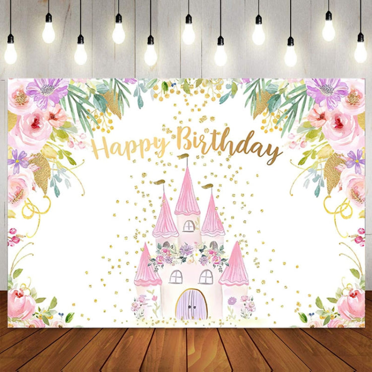 1.5m x 1m Cartoon Castle Photography Background Cloth Birthday Party Scene Decoration - Camera Accessories by buy2fix | Online Shopping UK | buy2fix