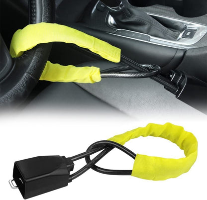 S308 Car Steering Wheel Wire Rope Lock Security Anti-theft Locks(Black) - In Car by buy2fix | Online Shopping UK | buy2fix