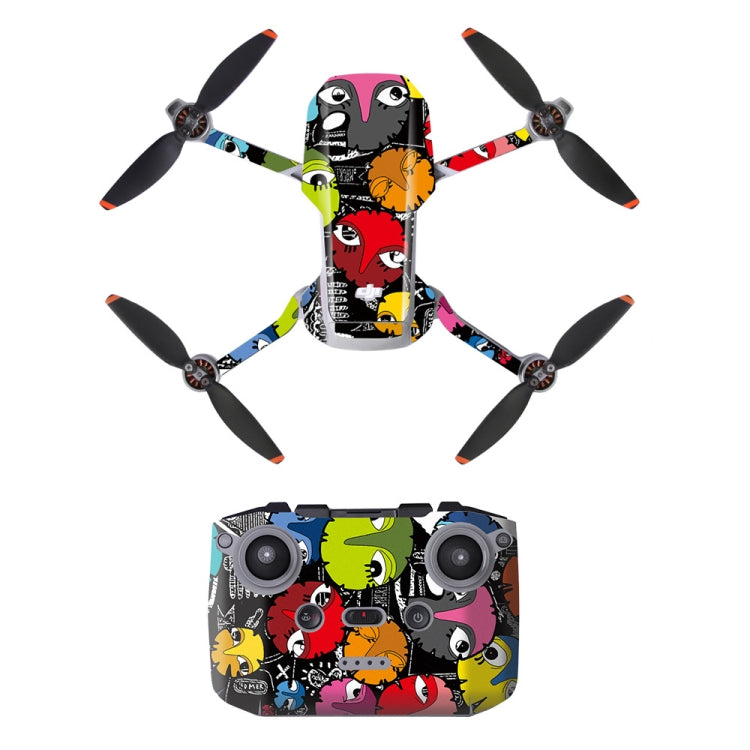 Sunnylife MM2-TZ452 For DJI Mini 2 Waterproof PVC Drone Body + Arm + Remote Control Decorative Protective Stickers Set(Big Eyes Monster) - DJI & GoPro Accessories by Sunnylife | Online Shopping UK | buy2fix