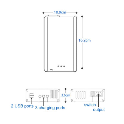 for DJI Mavic 3 YX 1 to 5 Charger With Switch(US Plug) - DJI & GoPro Accessories by buy2fix | Online Shopping UK | buy2fix