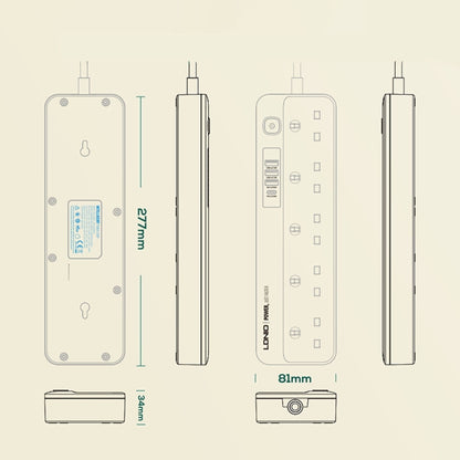 LDNIO 5+4 Ports Multifunctional Travel Home Office Fast Charging Socket(UK Plug) - Extension Socket by LDNIO | Online Shopping UK | buy2fix