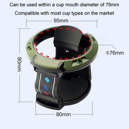 Car Air Conditioner Air Outlet Water Cup Holder Ashtray With Hook(Black Green) - In Car by buy2fix | Online Shopping UK | buy2fix