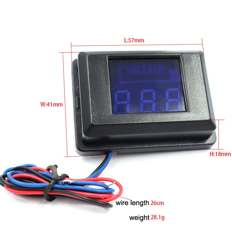 DES-2 Car Battery Voltage Meter DC LED Digital Display 12V Motorcycle RV Yacht Voltage Meter Detector(Red) - Consumer Electronics by buy2fix | Online Shopping UK | buy2fix