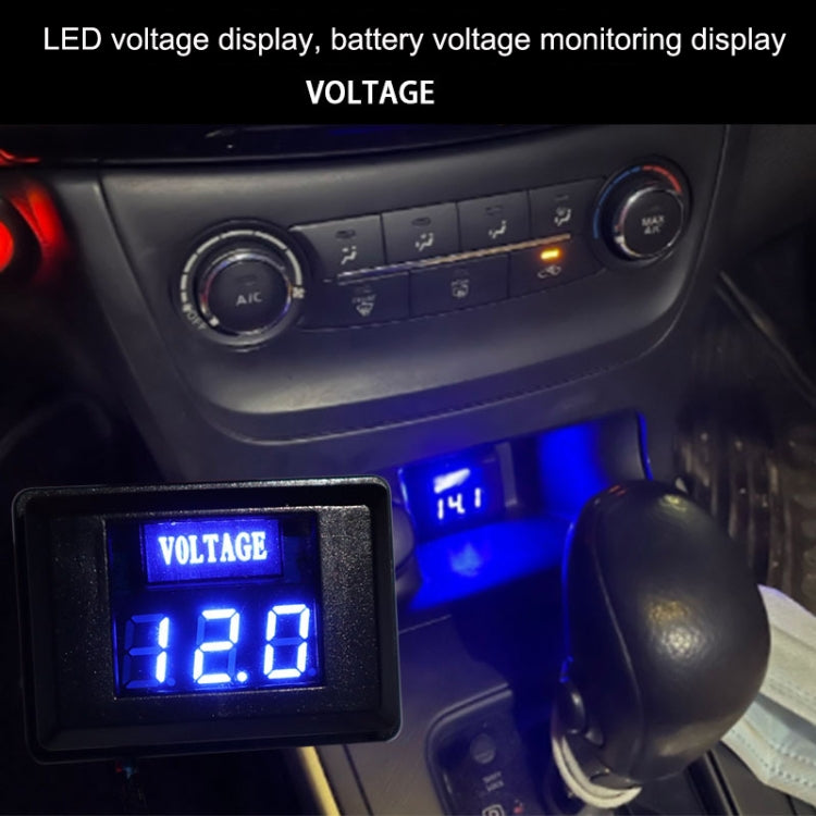 DES-2 Car Battery Voltage Meter DC LED Digital Display 12V Motorcycle RV Yacht Voltage Meter Detector(Blue) - Consumer Electronics by buy2fix | Online Shopping UK | buy2fix