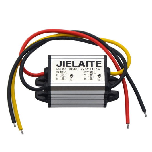 JIELAITE LK1253 15W Aluminum Alloy Intelligent Protection Waterproof Car Power Converter(12V to 5V/3A) - In Car by JIELAITE | Online Shopping UK | buy2fix