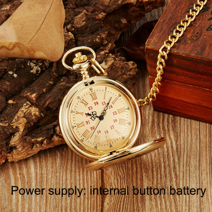 Engraved Vintage Commemorative Quartz Pocket Watch Round Watch, Style: Forever (Silver) - Necklace Watch Watches by buy2fix | Online Shopping UK | buy2fix