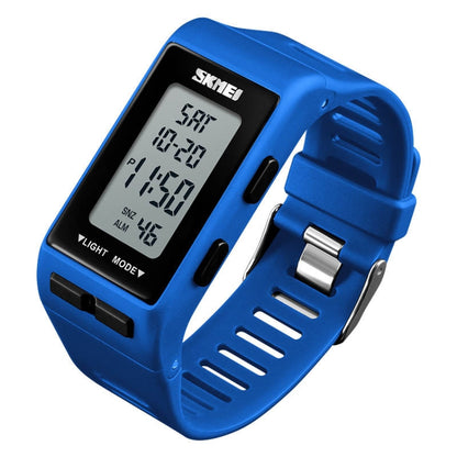 SKMEI 1362 Sports Electronic Watch Fashion Waterproof Countdown Children LED Watch(Blue) - LED Digital Watches by SKMEI | Online Shopping UK | buy2fix