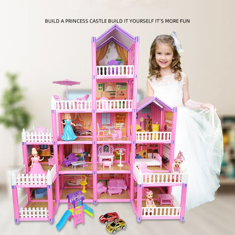 DSJ55-2 126pcs/set Children Passing Domestic Toy Doll House Princess Castle Set Simulation Disguise House - Pretend Play Toys by buy2fix | Online Shopping UK | buy2fix