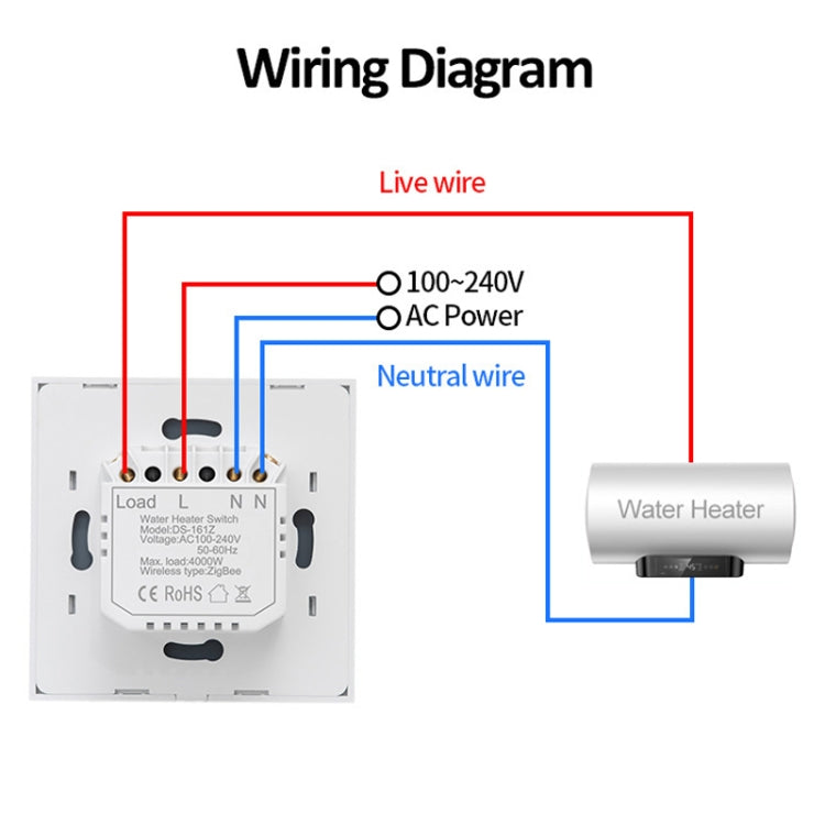 WIFI 20A Water Heater Switch Black High Power Time Voice Control EU Plug - Consumer Electronics by buy2fix | Online Shopping UK | buy2fix