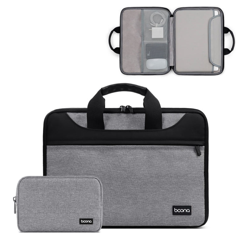 Baona BN-I003 Oxford Cloth Full Open Portable Waterproof Laptop Bag, Size: 11/12 inches(Gray+Power Bag) - 10 - 11 inch by Baona | Online Shopping UK | buy2fix