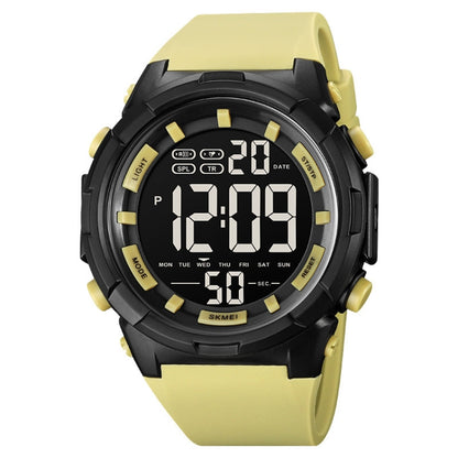SKMEI 1845 Outdoor Waterproof Large Dial Multifunctional Sports Men Watch(Yellow) - Sport Watches by SKMEI | Online Shopping UK | buy2fix