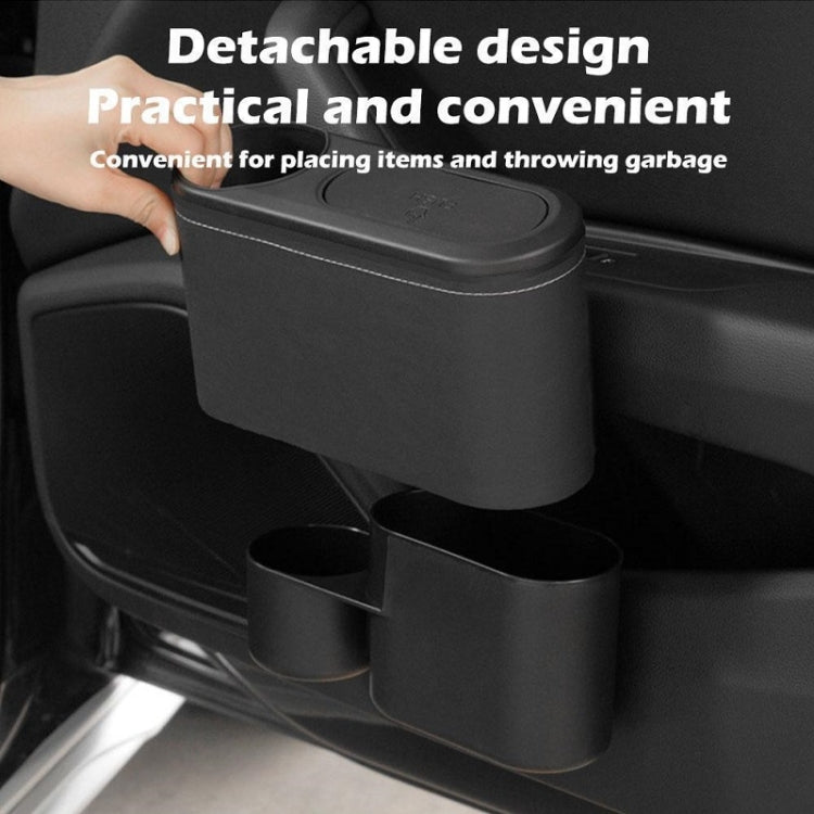 Car Seat Water Cup Holder Umbrella Storage Box Trash Can, Color: Brown Leather - In Car by buy2fix | Online Shopping UK | buy2fix