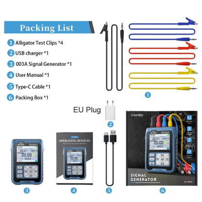 FNIRSI SG-003A Multifunctional PWM Signal Generator 4-20ma Voltage Current Calibrator, EU Plug(Blue) - Current & Voltage Tester by FNIRSI | Online Shopping UK | buy2fix