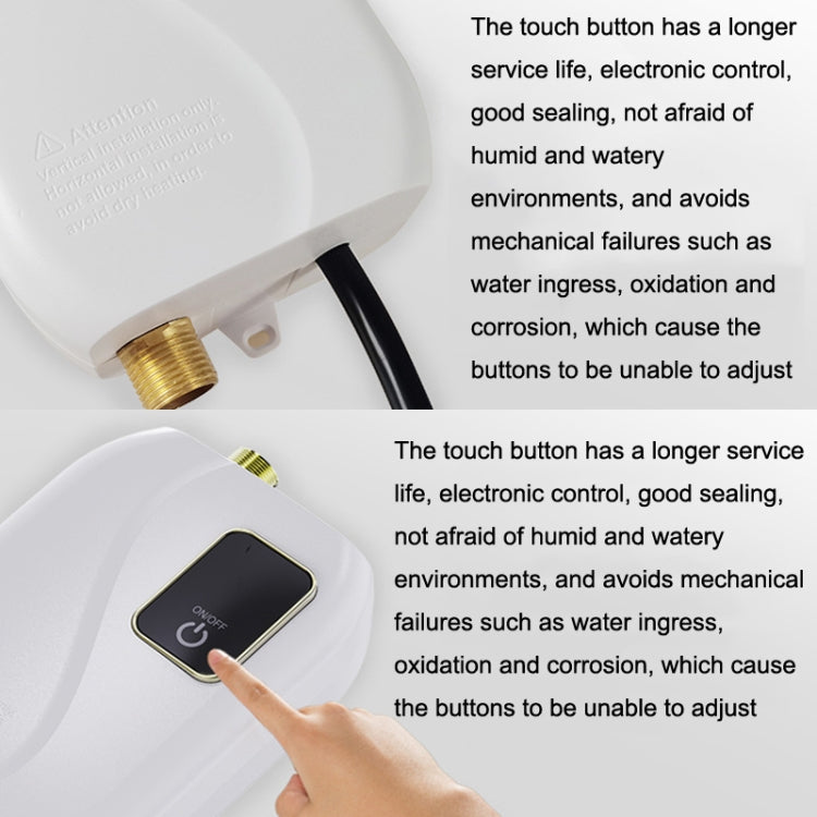 Instant Water Heater Mini Kitchen Quick Heater Household Hand Washing Water Heater US Plug(Black) - Water Heaters & Parts by buy2fix | Online Shopping UK | buy2fix